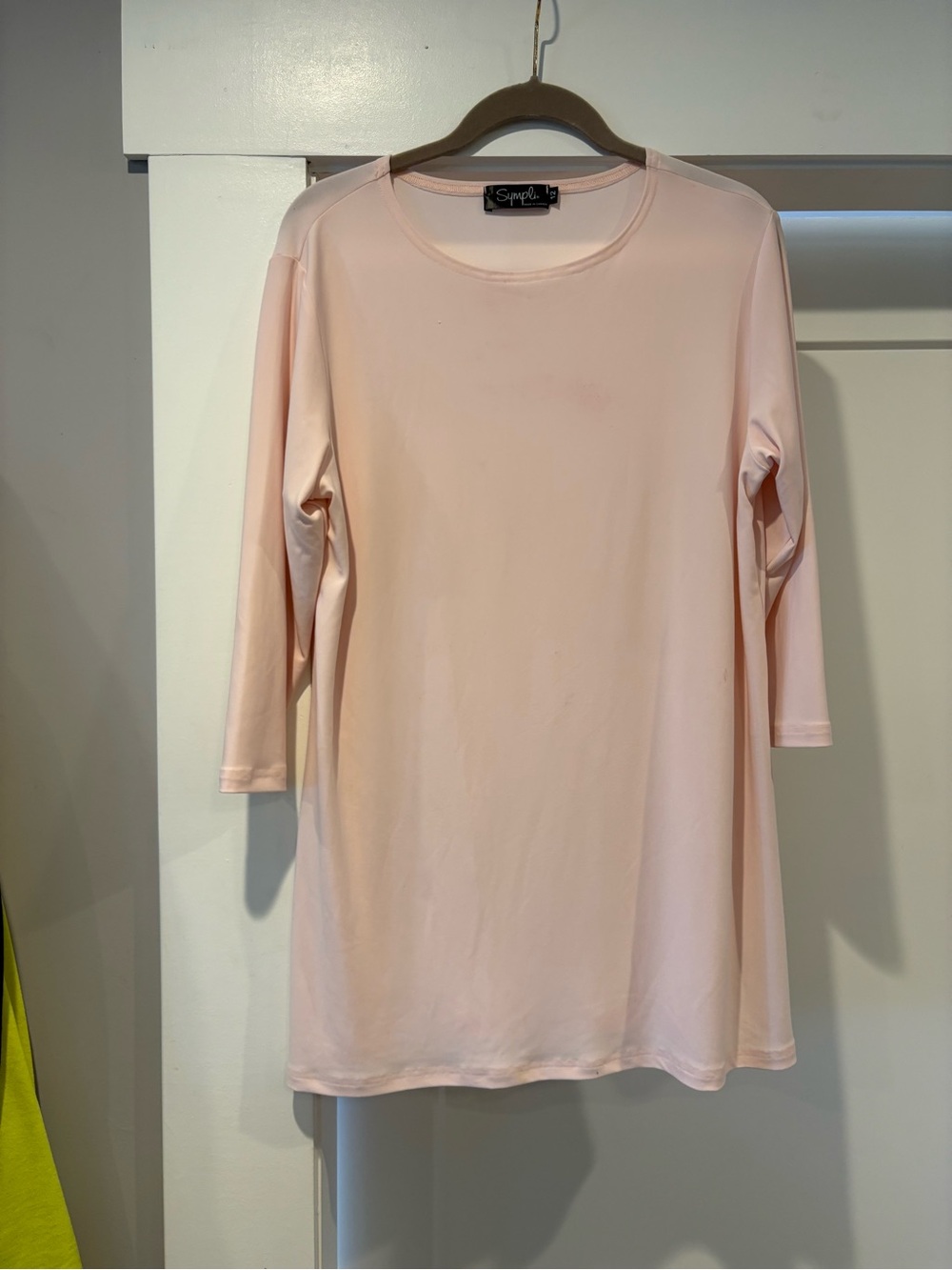 Sympli Light Pink Women's Stretch Tunic Top Size 12